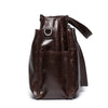 Leather Men's Business Laptop Briefcase with Shoulder Strap