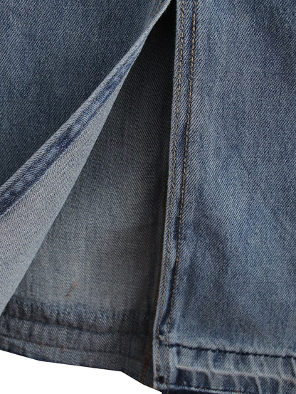 long denim maxi skirts for women