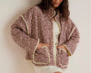 Women’s Floral Quilted Cotton Coat Lightweight Padded Jacket