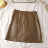 High Waist Faux Leather Mini Skirt