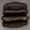Genuine Leather Office Laptop Bag for Men with Trolley Sleeve