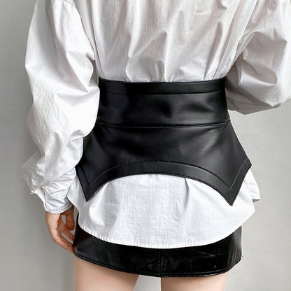 Leather Waist Belt for Women Slimming Wide Corset Style