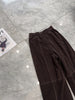 Women’s Suede Pants Wide-Leg Trousers
