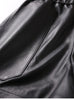 Women’s Genuine Sheepskin Leather High Waist Shorts with Pockets