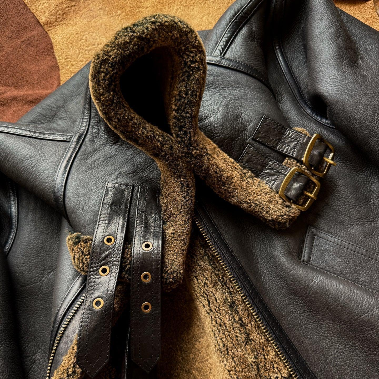Men’s Real Shearling Bomber Leather Jacket