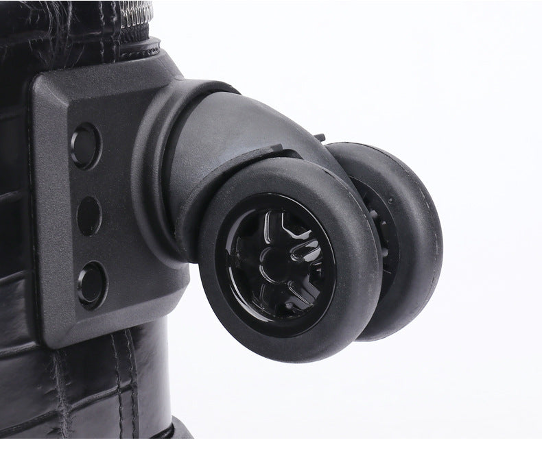 Premium Real Crocodile Leather Trolley Suitcase for Men