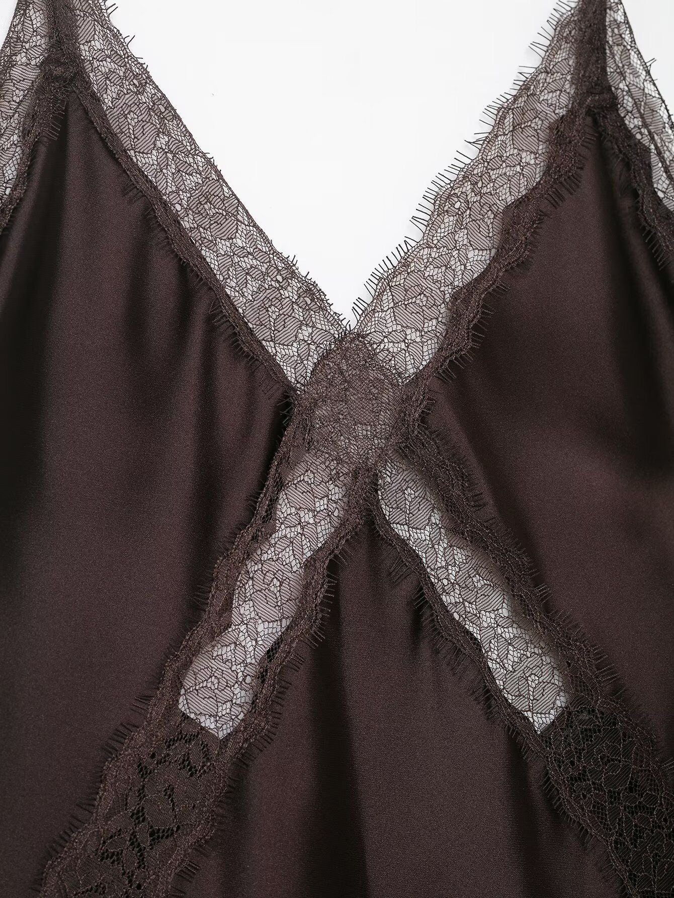 Women’s lace satin midi suspender beach dress