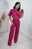 Women's Long Wide Leg Pants And Top