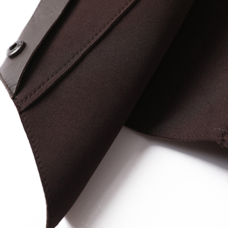 Brown Leather Slimming Vest For Women Slim Waist Suspender