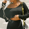 Women's Long Sleeve Casual Blouse Crop Top