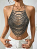 Body Chain Top for Women with Multi-Layer Alloy Links