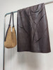 Women’s Leather Maxi Skirt with Embroidered Hollow Detailing