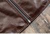 Men’s Retro Waxed Cowhide Leather Jacket