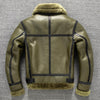 genuine shearling coat mens green