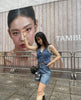 women sleeveless denim cropped vest casual