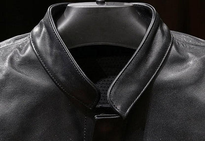 Genuine Leather Men Vest for Bikers Motorcycle Riding Vest