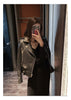 Women Leather Moto Jacket Cropped Motorcycle Jacket