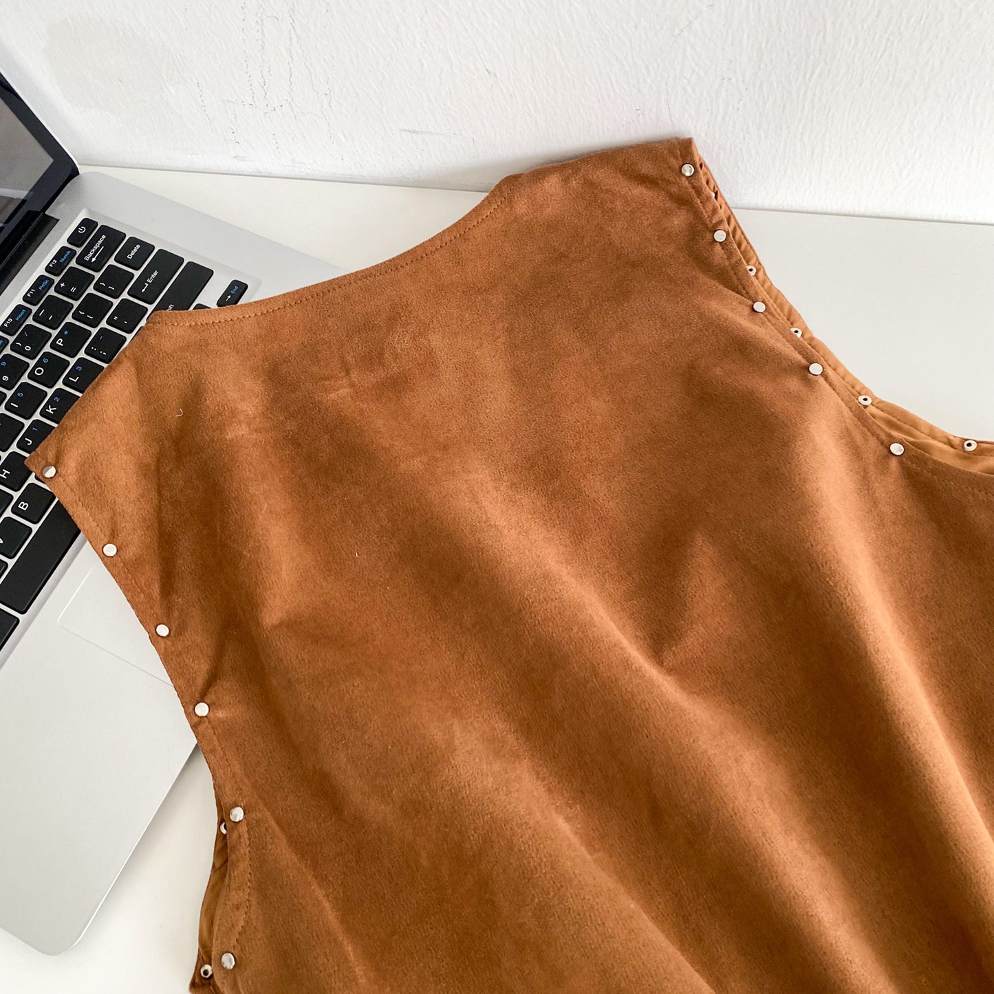 Women Embroidered Chenille Vest V-Neck Lace-Up with Tassel