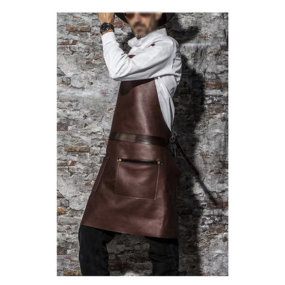 Genuine Leather Chef Apron Waterproof