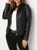 Plus Size Women’s PU Leather Biker Jacket