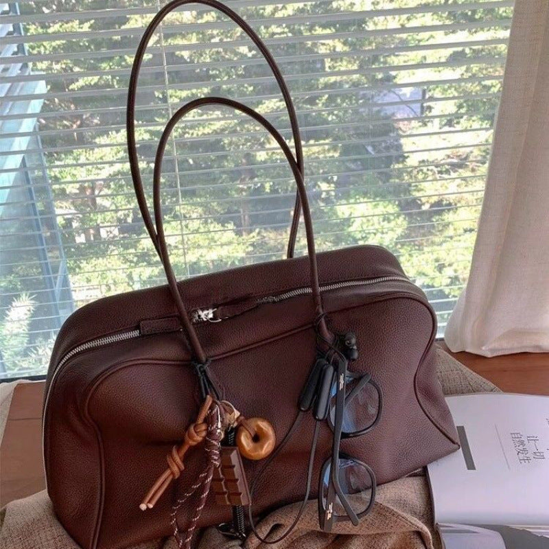 Brown Women’s Leather Shoulder Tote Bag