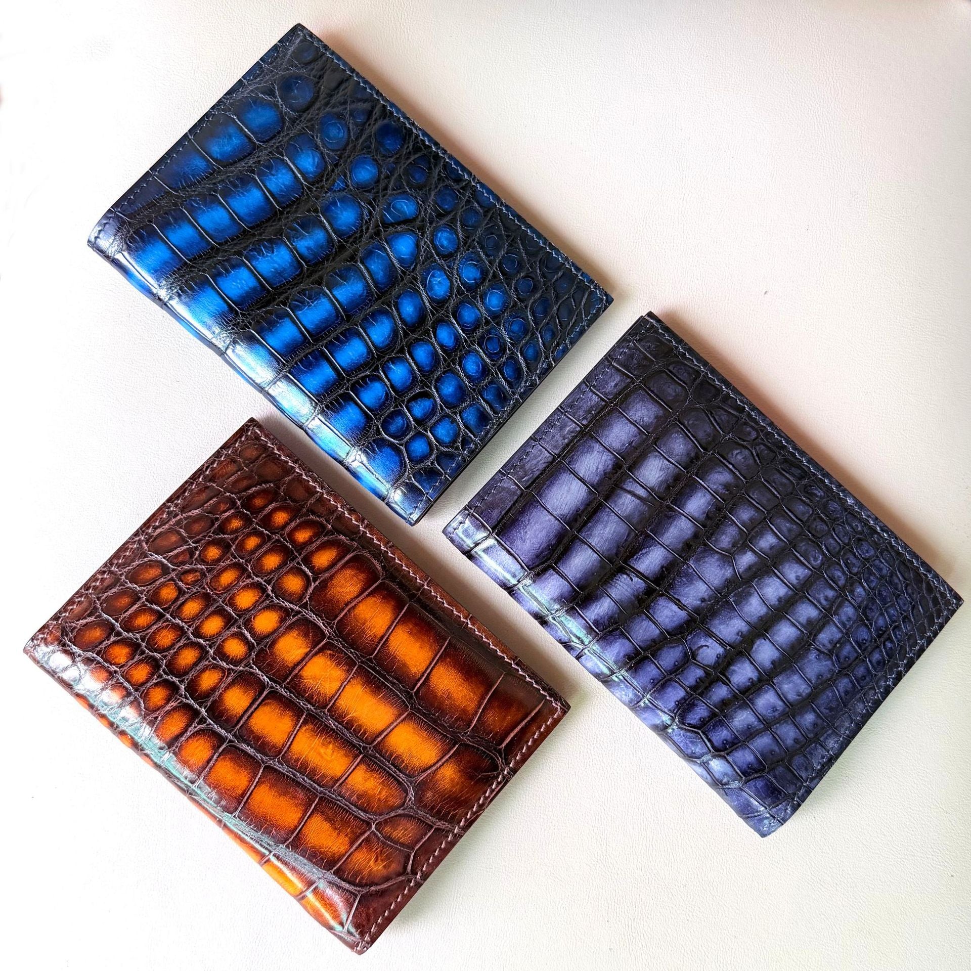 Genuine Crocodile Leather Passport Holder for Men