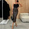 High Waist Faux Leather Midi Skirt Bodycon Fit