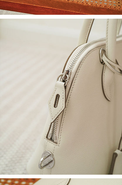 Women’s Genuine Leather Shoulder Bowling Bag