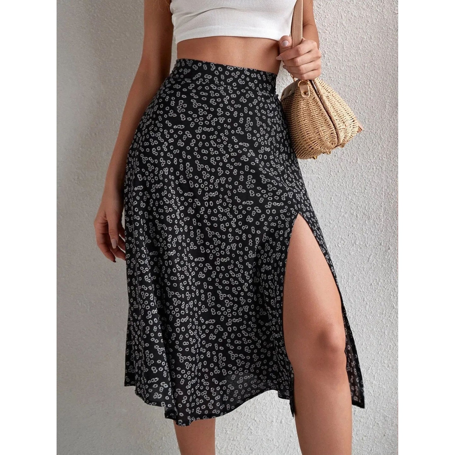 Split Thigh Skirt Vacation Beach Outfits