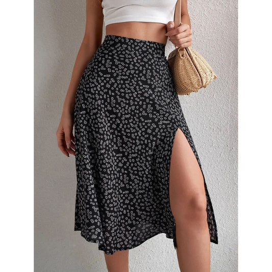 Split Thigh Skirt Vacation Beach Outfits