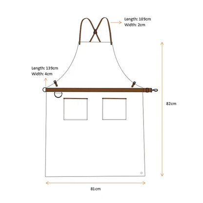 Genuine Leather Chef Apron Waterproof