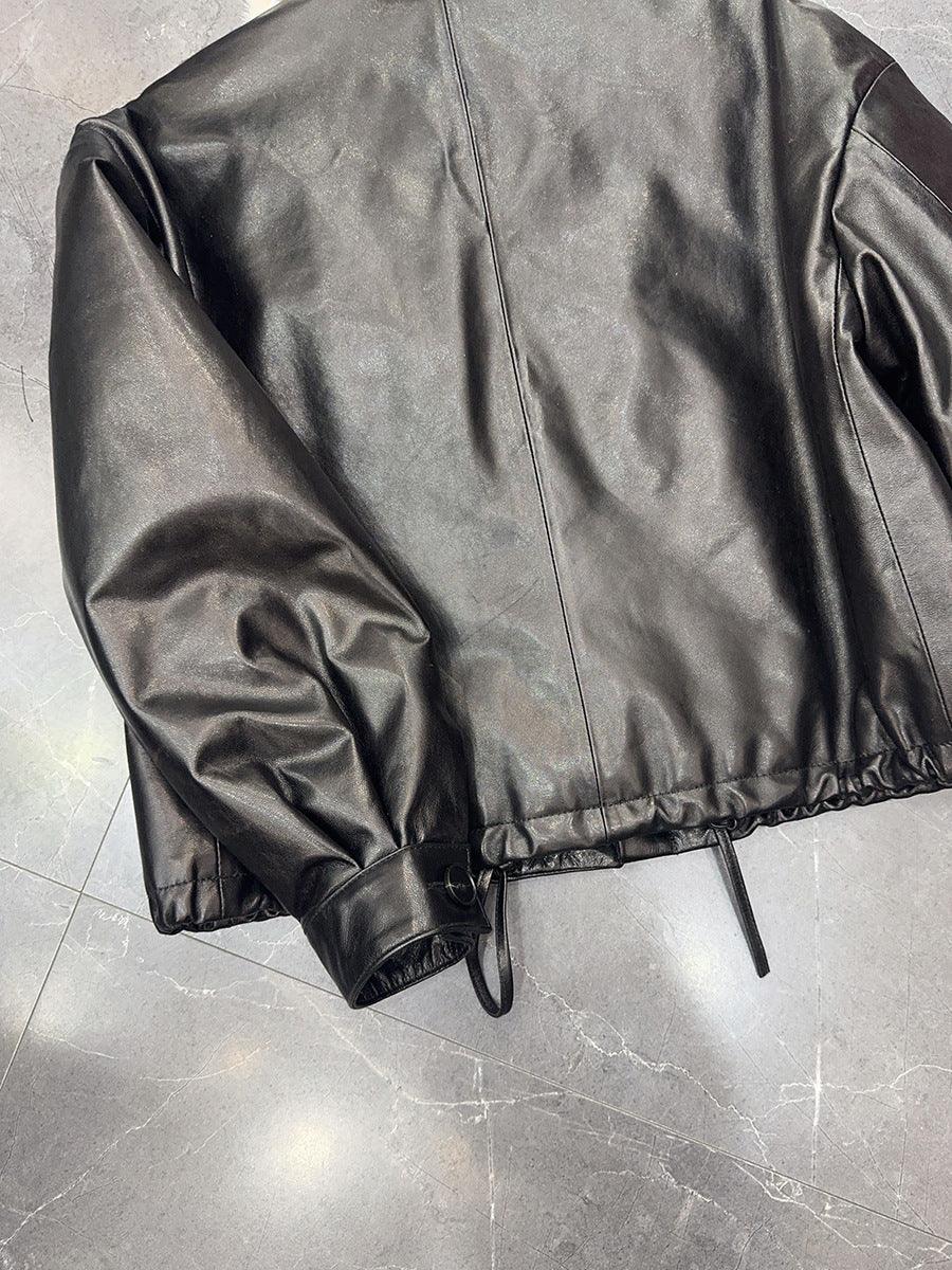 Oil Waxed Women Leather Jacket