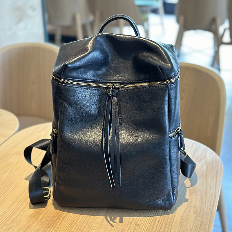 Leather Backpack for Women Laptop Bag Commuter Shoulder