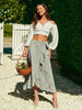 side wrap maxi skirt summer beach outfit