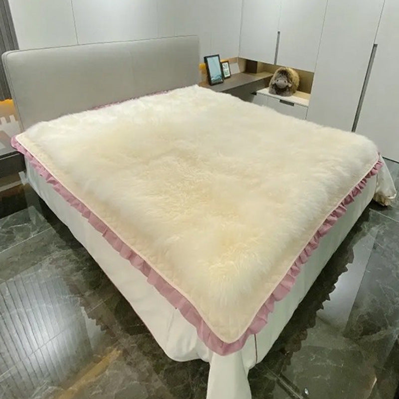 Genuine Sheepskin Bed Pad in Ivory for Single and Double Beds