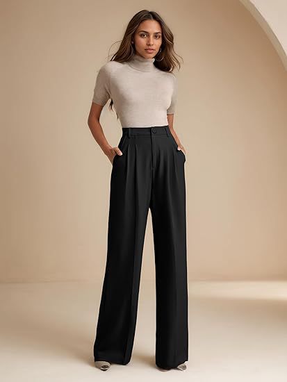 Women's Straight-Leg Beige Trousers