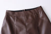 Leather Skirt High Waist Mermaid Hem