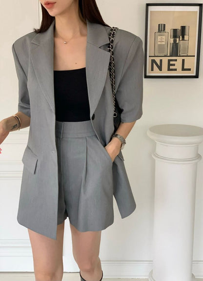 two piece outfits for women shorts and blazer