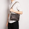 Retro crazy horse leather crossbody shoulder bag