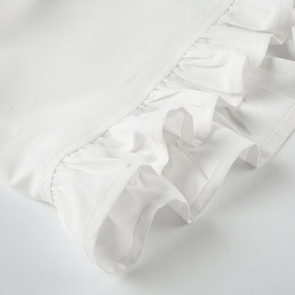 bow tie puff sleeve shirts for women