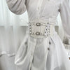 Women’s Faux Leather Corset Belt With Lace Up Sides