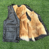 Men’s Leather Vest with Warm Lining and Multiple Utility Pockets