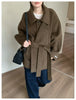 Short Double-Sided Hand-Sewn Wool Coat