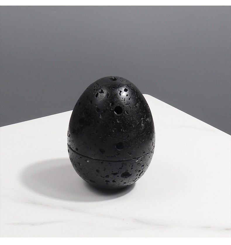 Natural Marble Incense Burner Egg Shape