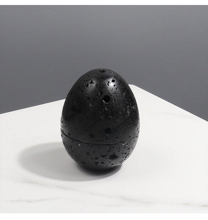 Natural Marble Incense Burner Egg Shape