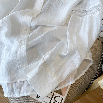 women's striped blouse long sleeve