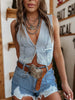 denim motorcycle vest