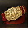 Men’s Western Ox Buckle Full Grain Cowhide Belt