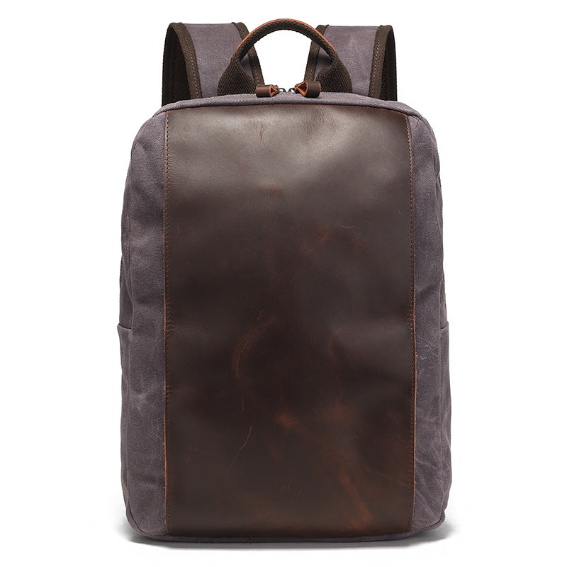 Canvas Laptop Backpack with Luggage Sleeve and 15.6 Inch Storage