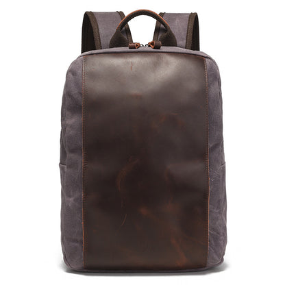 Canvas Laptop Backpack with Luggage Sleeve and 15.6 Inch Storage